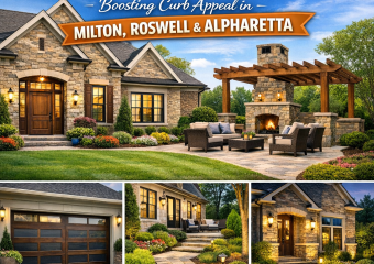 Renovated home facade showcasing popular exterior upgrades in Milton, Roswell, and Alpharetta.